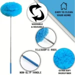 1pc Retractable Mini Fan Brush - Reusable & Washable Dust Collector for High Ceilings - Image 4