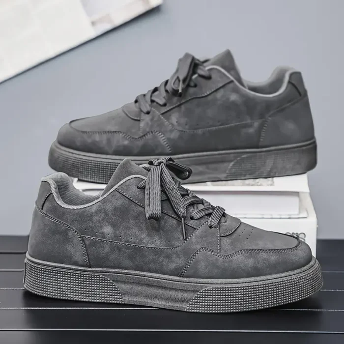 Men's Fashionable Gray Sneakers - Image 1