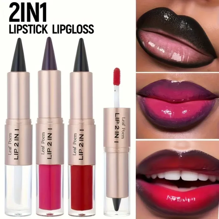 Double-Ended Lip Gloss with Matte Lip Line - Image 1