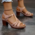 Women's Fashion Open-Toe Strappy Sandals with Adjustable Ankle Strap