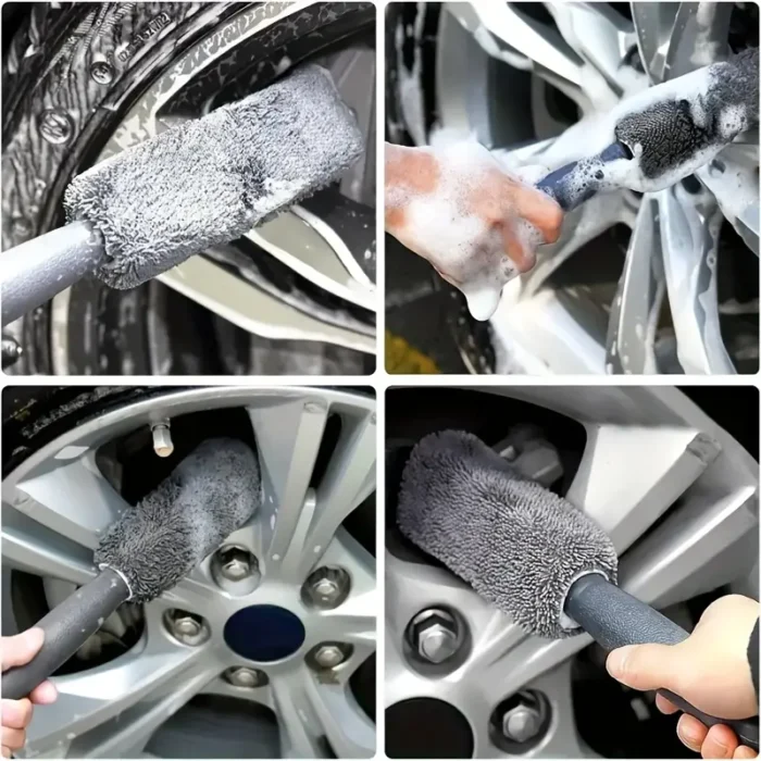 11pcs Microfiber Car Cleaning Kit with Tire Brush - Image 6