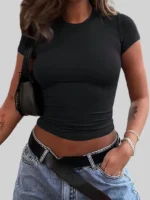 4-Pack Women'S Fashion Slim Fit Solid Color T-Shirts - Image 5