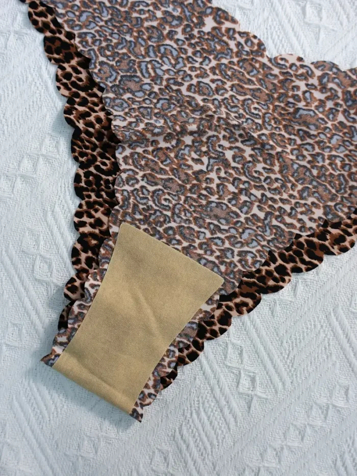 10-Pack Leopard Print Plus Size Women's Seamless Nude Panties - Image 4
