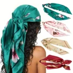 4pcs Women’s Elegant Polyester Square Scarves - Image 2