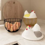 1pc Classic Resin-Lidded Egg Storage Basket - Image 4