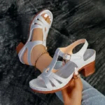 Women's Fashion Open-Toe Strappy Sandals with Adjustable Ankle Strap - Image 3
